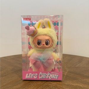 POP MART The Monsters “Let’s Checkmate” Plush Pendant – Rare Mokoko Bunny Doll